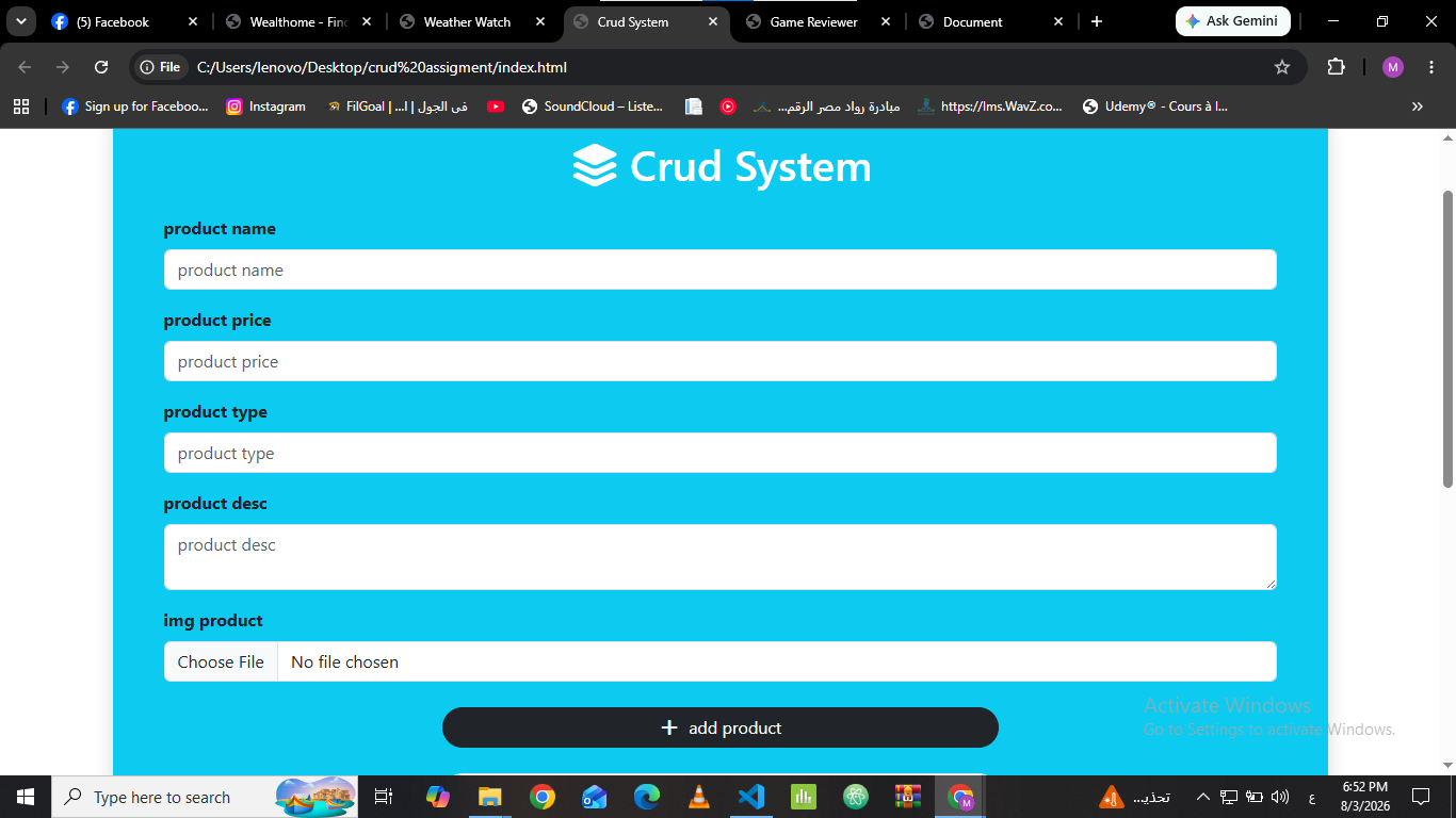 CRUD Management System